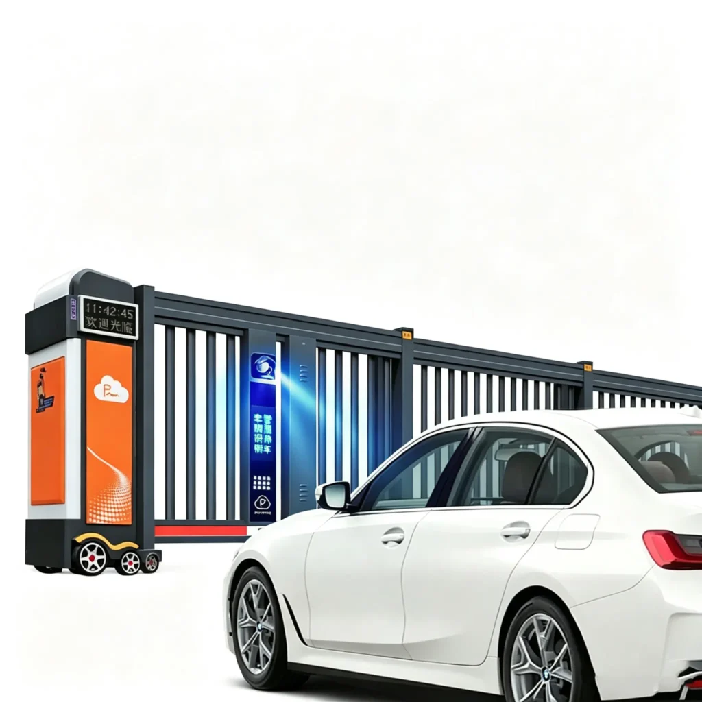 automatic-segmented-sliding-gate-with-license-plate-recognition-car-parking-access-control