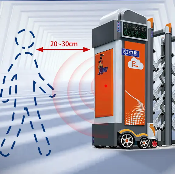 zhanjiang-retractable-access-gate-infrared-anti-collision-system